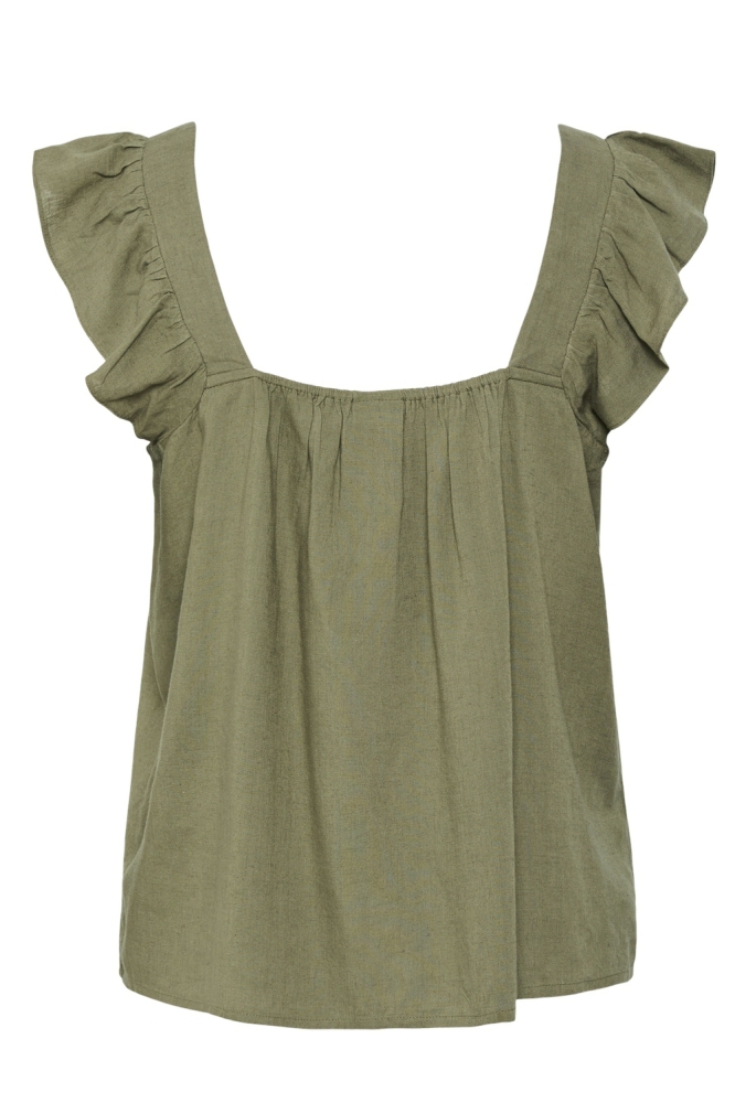 PCPIA SL TOP WVN NOOS 17154740 DEEP LICHEN GREEN